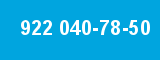 922 040-78-50